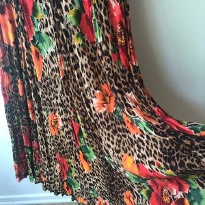 Vintage HerStyle S leopard floral maxi sundress